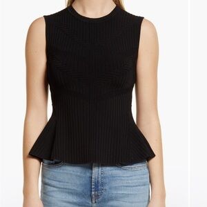 HALOGEN SLEEVELESS PEPLUM SWEATER - NWT